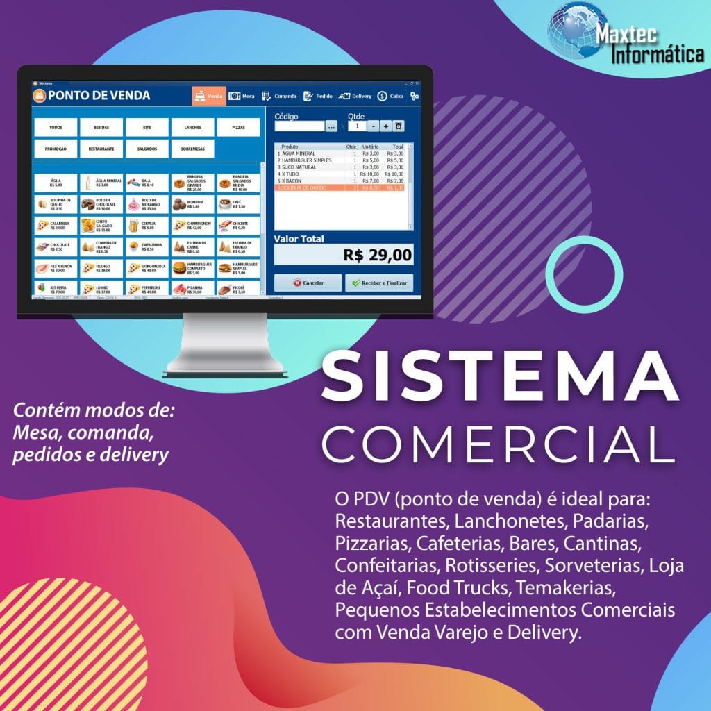 Sistema Erp – PDV NFE - NFCE - Maxtec Informática