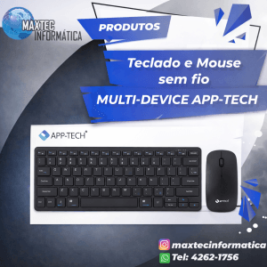 Teclado e Mouse sem fio MULTI-DEVICE APP-TECH