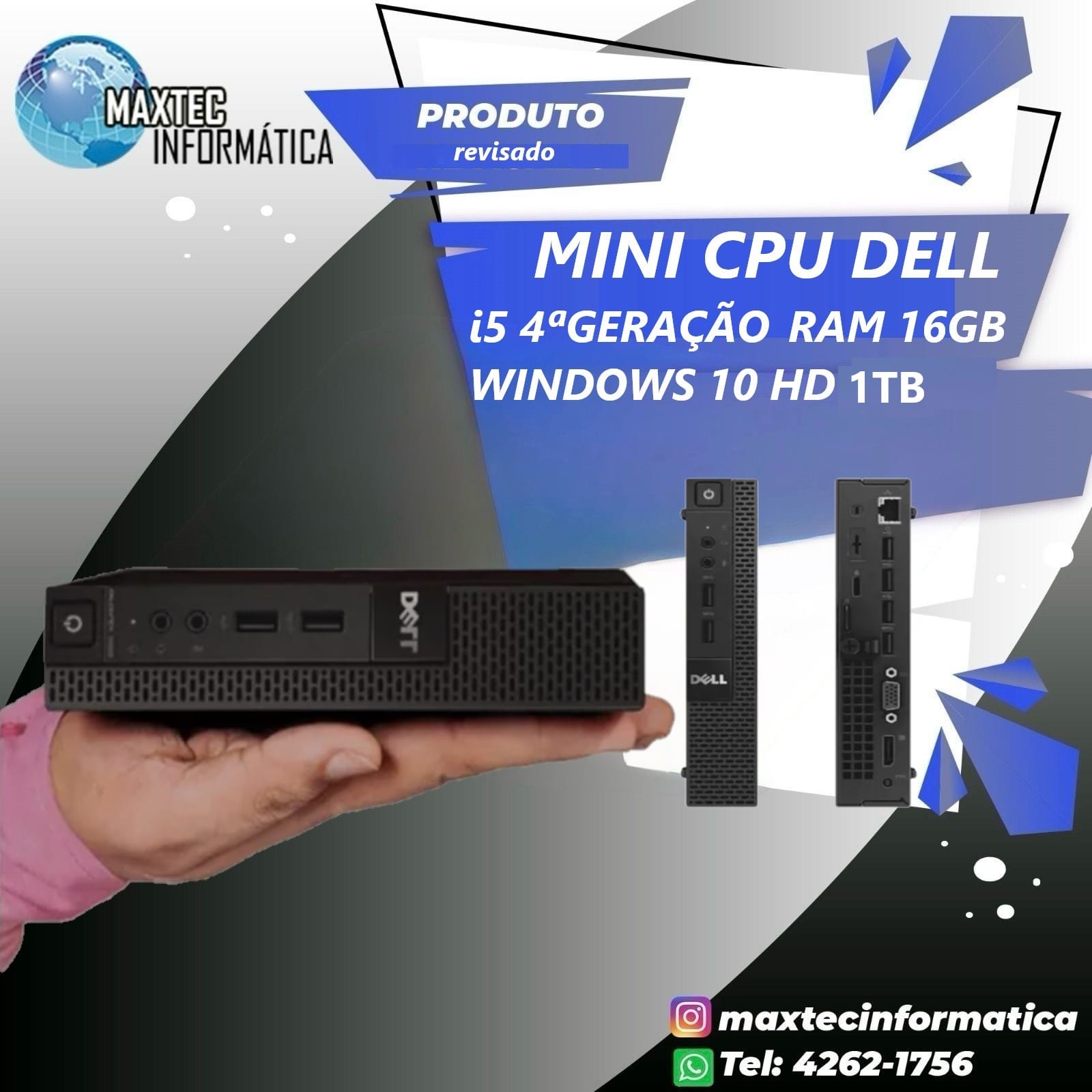Mini PC Dell i5-4590T (4ªG) – 16 GB • SSD 1TB