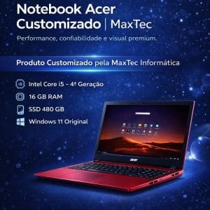 Notebook Acer Aspire E5-571 i5 4ª Geração 16GB SSD 480GB